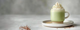 Receta de Iced Latte de Pistacho y Chocolate Blanco