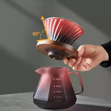 Set Dripper V60 Más Server de Cristal Rojo