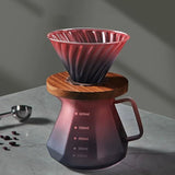 Set Dripper V60 Más Server de Cristal Rojo