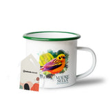 mug peltre pájaro